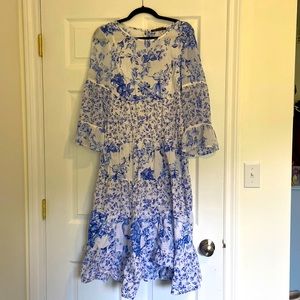M & S Collection, China Blue and White, Peasant Dress